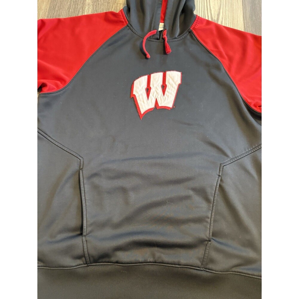 Men’s Wisconsin Badgers Columbia Hoodie L Embroidered Logo Performance - Picture 2 of 10